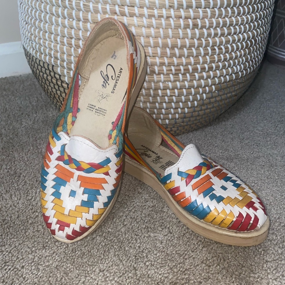 Women's Mexican leather Huaraches - Multicolor